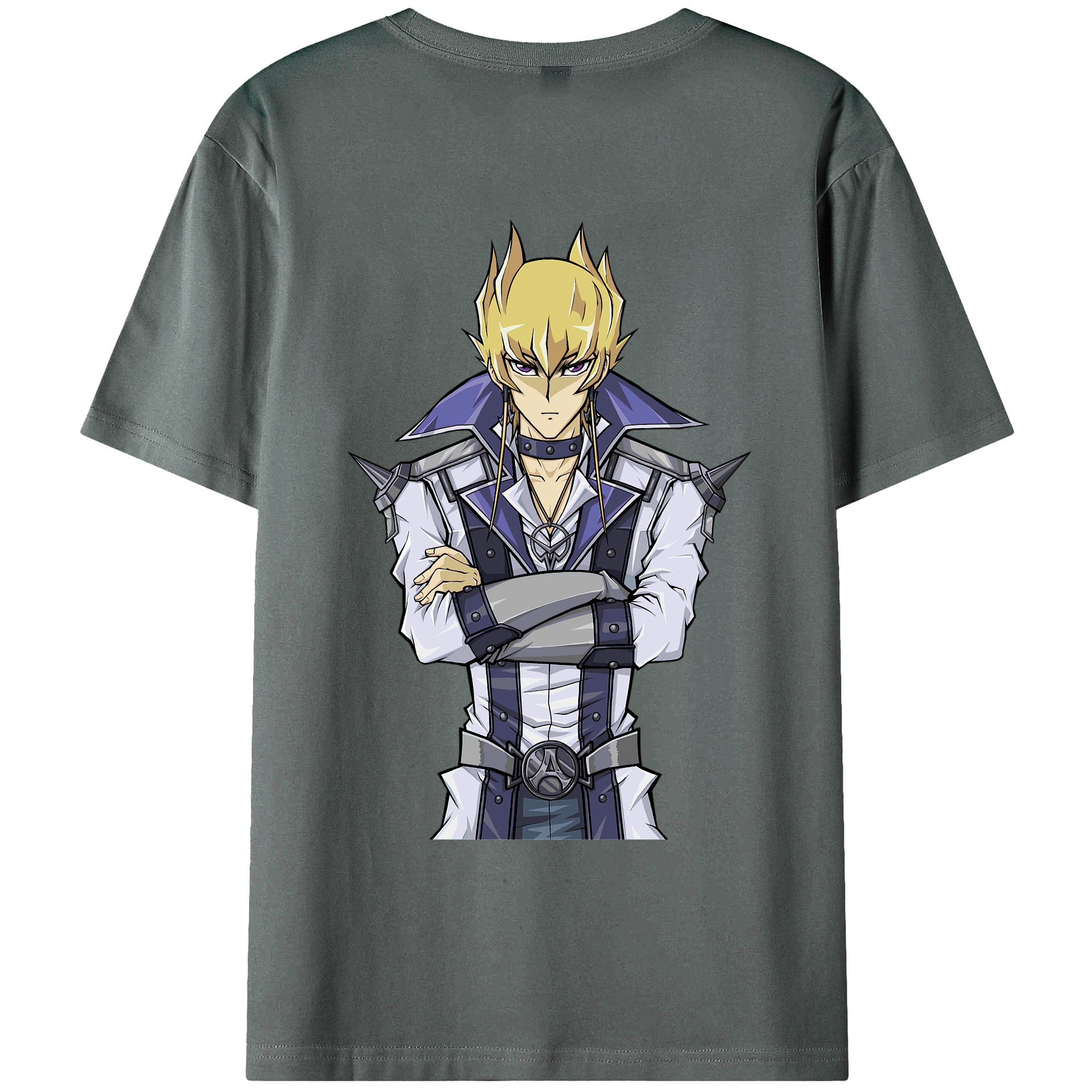 （画像用） 遊☆戯☆王 Yu-Gi-Oh! 綿100％ メンズ半袖Tシャツ（バックプリント） 通気性